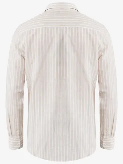 Blouse "Aiden" beige/wit