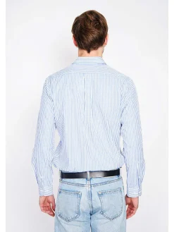 Blouse blauw/wit