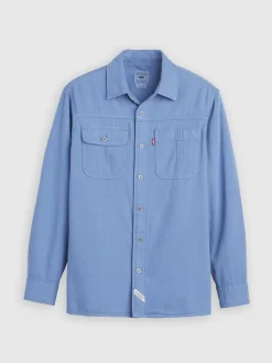 Blouse - comfort fit - lichtblauw
