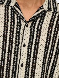 Blouse "Dani" beige/zwart