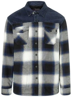 Blouse donkerblauw/crème