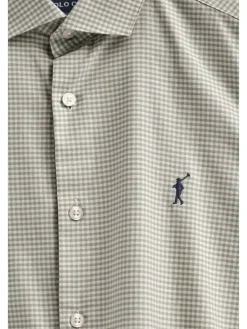 Blouse groen/wit