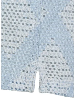 Blouse lichtblauw/wit
