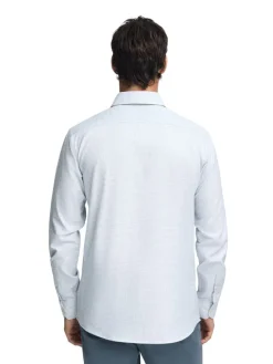Blouse lichtblauw/wit