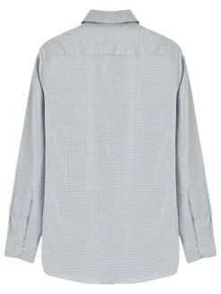 Blouse lichtblauw/wit