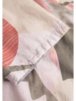 Blouse lichtroze/olijfgroen