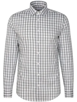 Blouse - loose fit - groen/wit