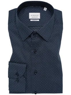 Blouse - modern fit - donkerblauw