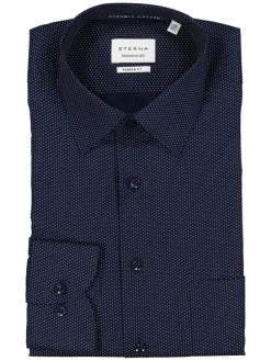 Blouse - modern fit - donkerblauw