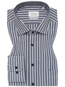 Blouse - modern fit - wit/grijs