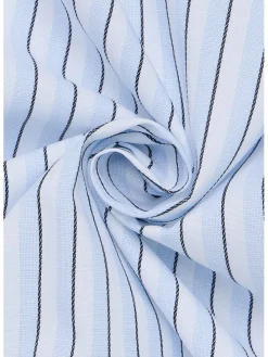 Blouse - modern fit - wit/lichtblauw