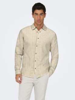 Blouse - regular fit - beige