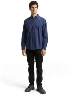 Blouse - regular fit - donkerblauw