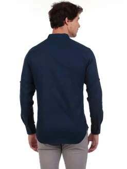 Blouse - regular fit - donkerblauw