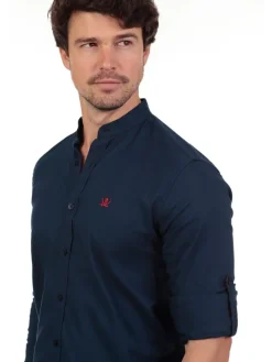Blouse - regular fit - donkerblauw