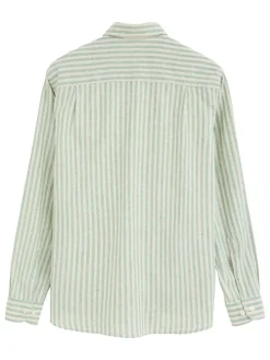 Blouse - regular fit - groen/beige