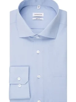 Blouse - regular fit - lichtblauw