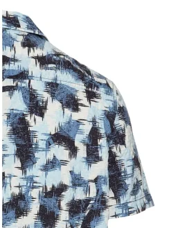 Blouse - regular fit - lichtblauw/donkerblauw