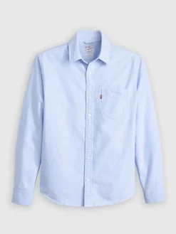Blouse - regular fit - lichtblauw