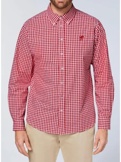 Blouse - regular fit - rood/wit