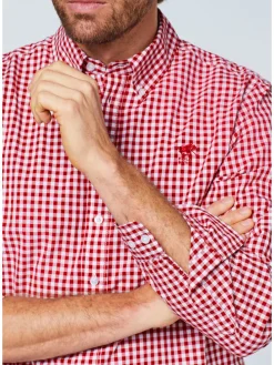 Blouse - regular fit - rood/wit
