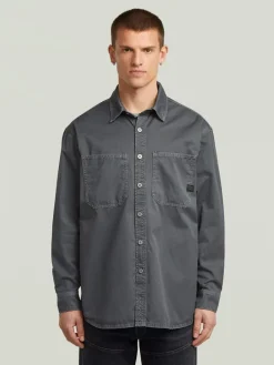 Blouse - relaxed fit - grijs