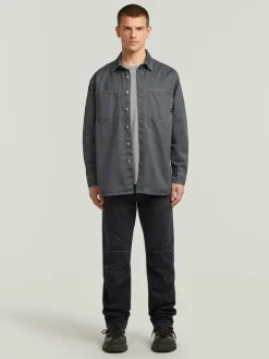 Blouse - relaxed fit - grijs