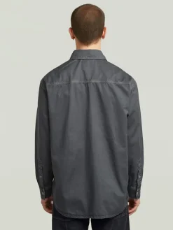 Blouse - relaxed fit - grijs
