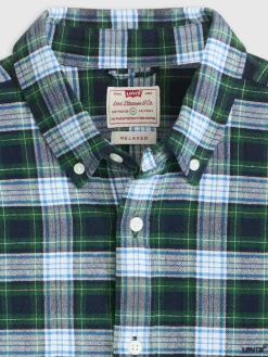 Blouse - relaxed fit - groen/lichtblauw