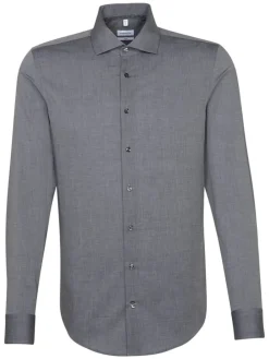 Blouse - slim fit - antraciet
