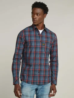 Blouse - slim fit - blauw