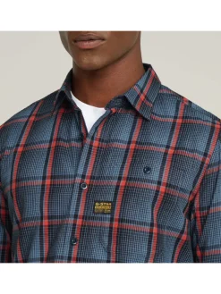 Blouse - slim fit - blauw