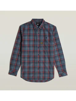 Blouse - slim fit - blauw