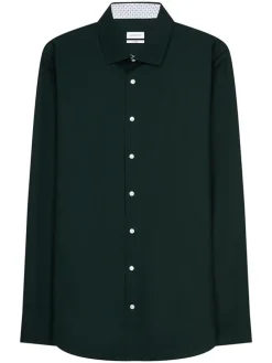 Blouse - slim fit - donkergroen