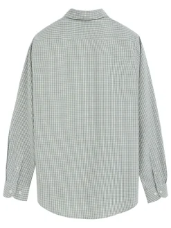 Blouse - slim fit - groen/wit