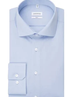 Blouse - slim fit - lichtblauw
