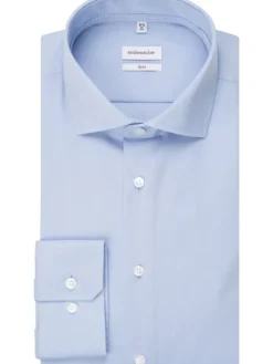 Blouse - slim fit - lichtblauw
