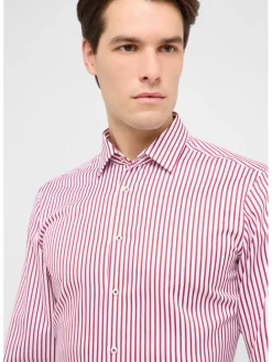 Blouse - slim fit - rood/wit