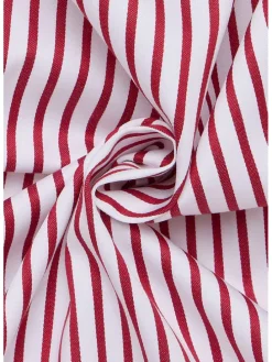 Blouse - slim fit - rood/wit