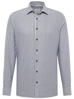 Blouse - slim fit - wit/grijs
