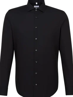 Blouse - slim fit - zwart