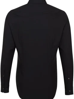 Blouse - slim fit - zwart