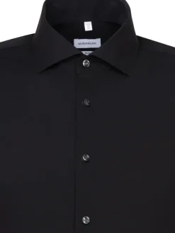 Blouse - slim fit - zwart