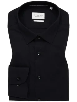 Blouse - slim fit - zwart