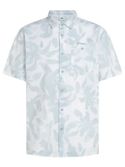 Blouse wit/lichtblauw