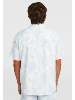 Blouse wit/lichtblauw