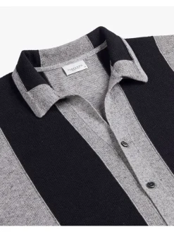 Blouse zwart/grijs