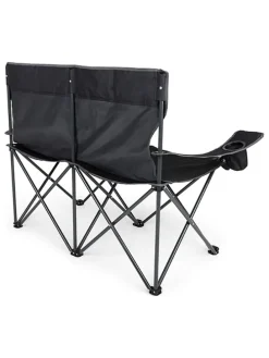Campingstoel "Isla" zwart - (B)135 x (H)90 x (D)55 cm