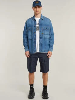 Cargobermudas donkerblauw