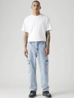 Cargospijkerbroek "568" - loose fit - lichtblauw
